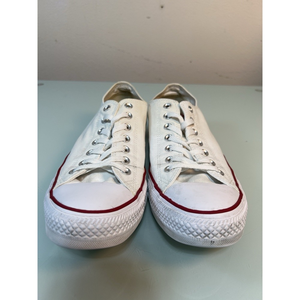 Converse Chuck Taylor Men's 12 White Low Top Canvas Sneakers Classic - Picture 2 of 10